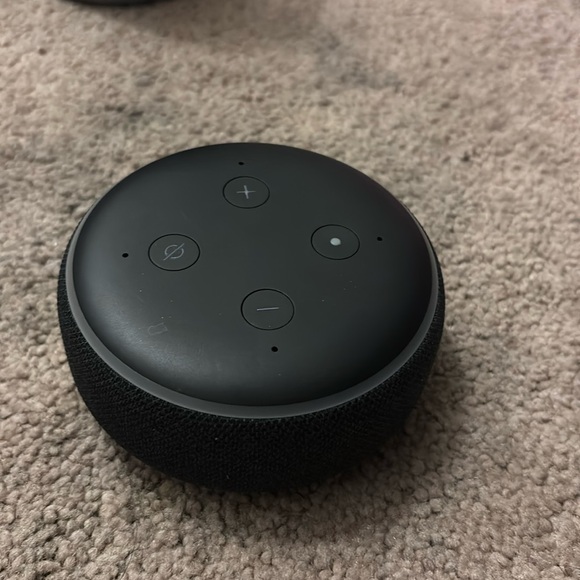 Grey black Amazon echo dot 2nd or 3rd generation with charger